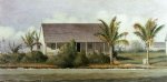Cottage on Beach with Palm Trees (Florida) - William Aiken Walker Oil Painting