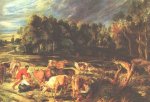 Landscape with Cows - Peter Paul Rubens Oil Painting