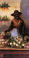 Vegetable Vendor at Charleston Market - Oil Painting Reproduction On Canvas