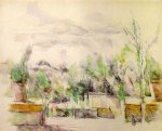 The Garden Terrace at Les Lauves - Paul Cezanne Oil Painting