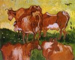 Cows (after Jorsaens) - Vincent Van Gogh Oil Painting