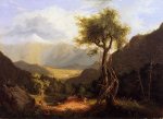 View in the White Mountains - Thomas Cole Oil Painting