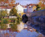 Beside the River (Grez) - Robert Vonnoh Oil Painting