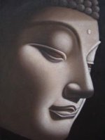 Gray Buddha Side face - Oil Painting Reproduction On Canvas