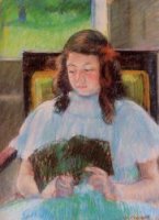 Young Girl Reading - Oil Painting Reproduction On Canvas