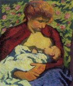 Giovane Madre - Giovanni Giacometti Oil Painting