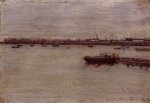 Repair Docks, Gowanus Pier - William Merritt Chase Oil Painting