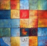 Modern Abstract-Letter N and W - Oil Painting Reproduction On Canvas
