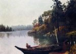 Salmon Fishing on the Northwest Coast - Albert Bierstadt Oil Painting