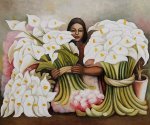 Vendedora de Alcatraces -Diego Rivera Oil Painting