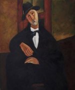 Portrait of Mario Varvogli, 1919-1920 - Amedeo Modigliani Oil Painting