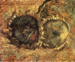 Still Life with Two Sunflowers V - Vincent Van Gogh Oil Painting