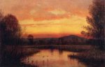 Twilight on the Marsh - Thomas Worthington Whittredge Oil Painting
