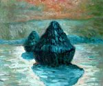 Grain Stack, Snow Effect (Morning) - Oil Painting Reproduction On Canvas