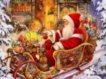 Christmas Father Brings Gifts 2 - Oil Painting Reproduction On Canvas