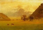 Rhone Valley - Albert Bierstadt Oil Painting