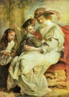 Helene Fourment with her Children - John Singer Sargent Oil Painting