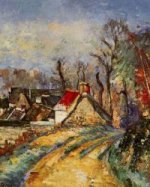 The Turn in the Road at Auvers - Paul Cezanne Oil Painting