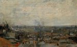 View of Paris from Montmartre - Vincent Van Gogh Oil Painting