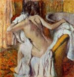 After the Bath, Woman Drying Herself 5 - Edgar Degas Oil Painting