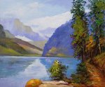 Lake Louise, British Columbia - Oil Painting Reproduction On Canvas