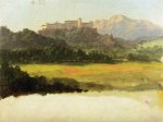 Salzburg, Austria, View of the Castle - Frederic Edwin Church Oil Painting