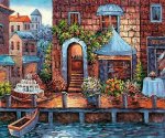 Garden by the Dock - Oil Painting Reproduction On Canvas