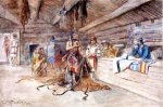 Joe Kipp's Trading Post - Charles Marion Russell Oil Painting