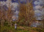 The Small Meadow In Spring-By - Alfred Sisley Oil Painting