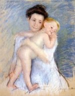 Maternal Tenderness - Mary Cassatt oil painting,