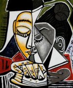 Tete d'une Femme Lisant - Pablo Picasso Oil Painting