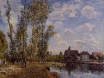 Moret, View from the Loing, May Afternoon - Oil Painting Reproduction On Canvas