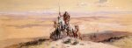 Indians on Plains - Charles Marion Russell Oil Painting