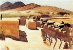 Adobe Houses - Edward Hopper Oil Painting