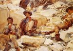 Carrara: Workmen - John Singer Sargent Oil Painting