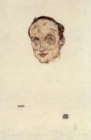 Head of Dr. Fritsch - Egon Schiele Oil Painting