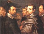 The Mantuan Circle Of Friends - Peter Paul Rubens Oil Painting