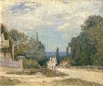 Route from Louveciennes - Alfred Sisley Oil Painting