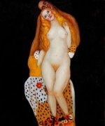 Adam and Eve - Gustav Klimt Oil Painting