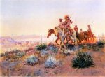 Mexican Buffalo Hunters - Charles Marion Russell Oil Painting