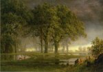 Sunglow - Albert Bierstadt Oil Painting