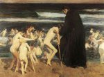 Sad Inheritance - Joaquin Sorolla y Bastida Oil Painting,