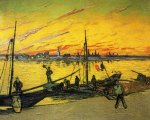 Coal Barges - Vincent Van Gogh Oil Painting