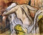 After the Bath, Woman Drying Herself 4 - Edgar Degas Oil Painting