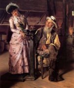 A New Weight - John George Brown Oil Painting