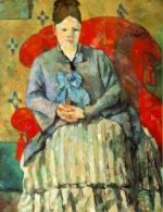 Hortense Fiquet in a Striped Skirt - Oil Painting Reproduction On Canvas