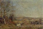 The Plain of Veneux, View of Sablons - Alfred Sisley Oil Painting