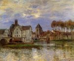 The Moret Bridge at Sunset - Oil Painting Reproduction On Canvas