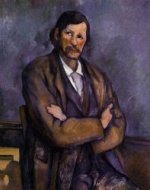 Man with Crossed Arms - Paul Cezanne Oil Painting