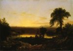 Summer Twilight: A Recollection of a Scene in New England - Thomas Cole Oil Painting